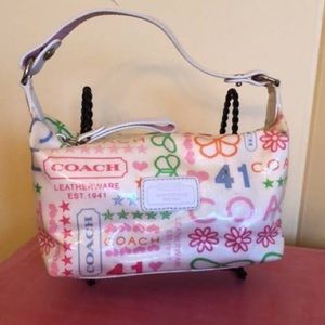 Small patent leather COACH handbag